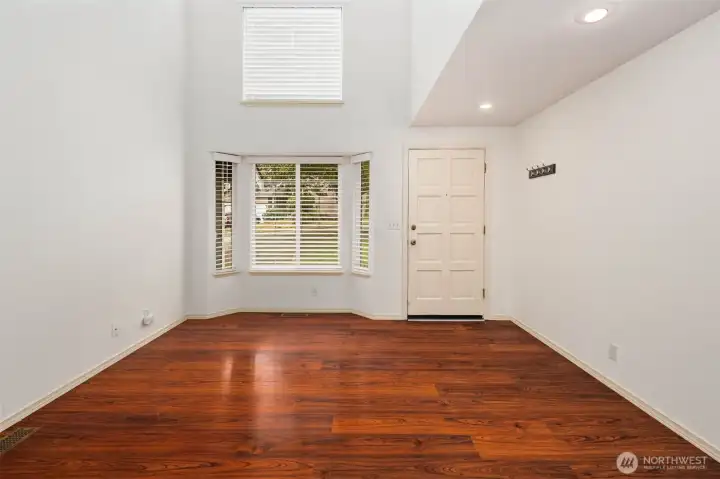 Living room view - empty.