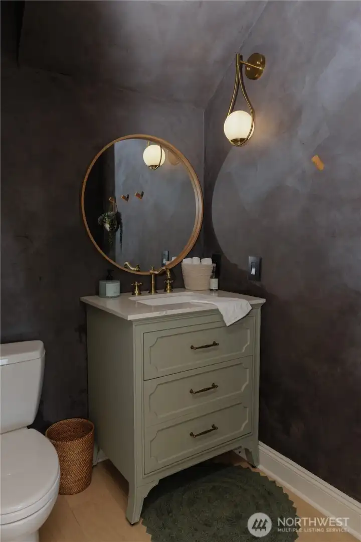 Remodeled half bath on main floor