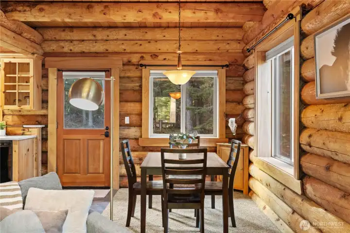 Dining Area with Backyard Access