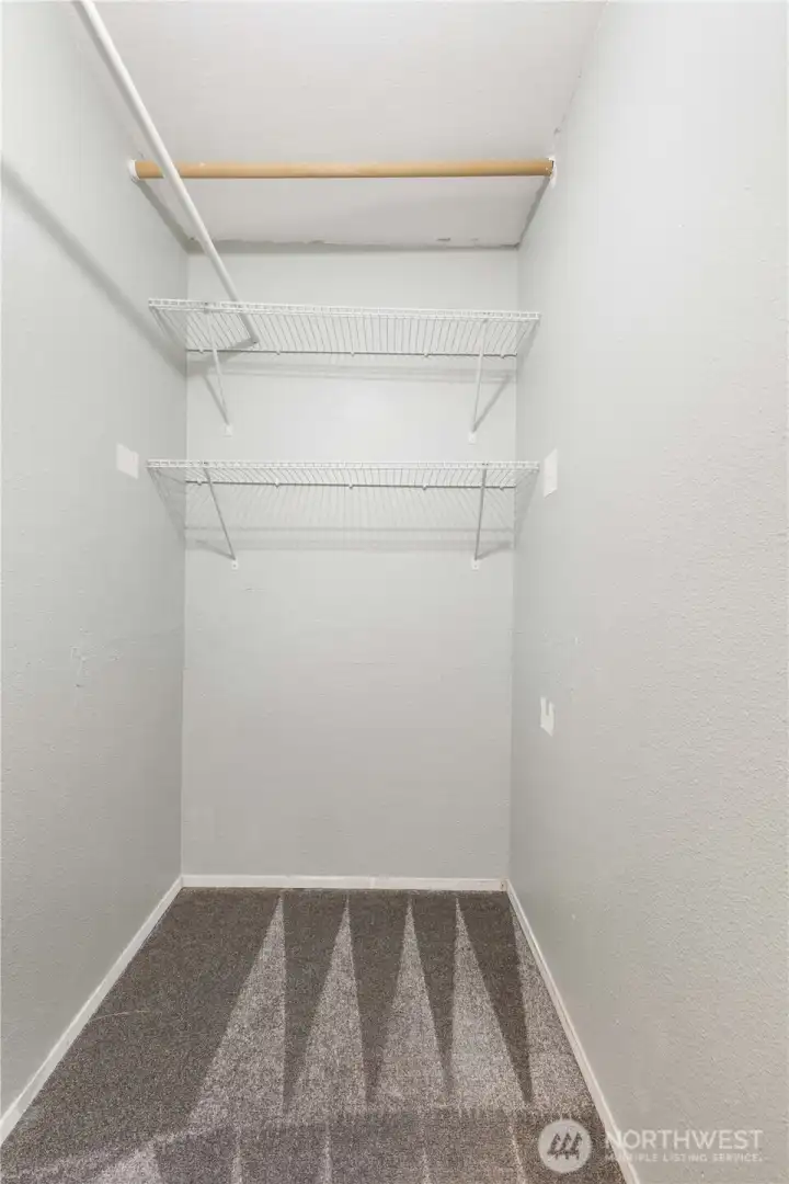 Plenty of large closets