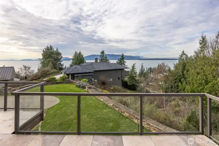 The incredible views from the wraparound deck off the primary suite and living area.