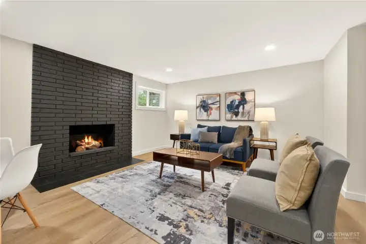 Lower level living space.