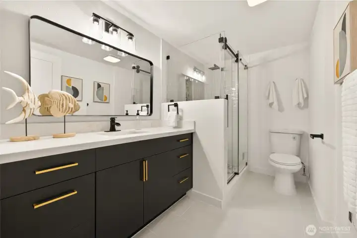 Lower level bathroom.