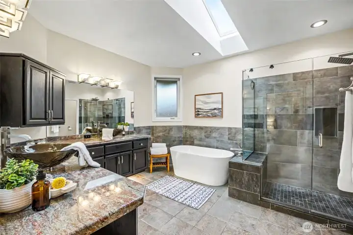 Primary spa-like bathroom.