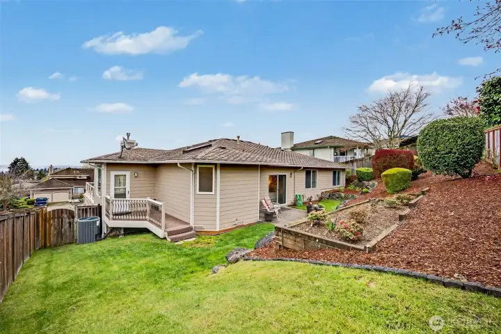 Backyard with open space.