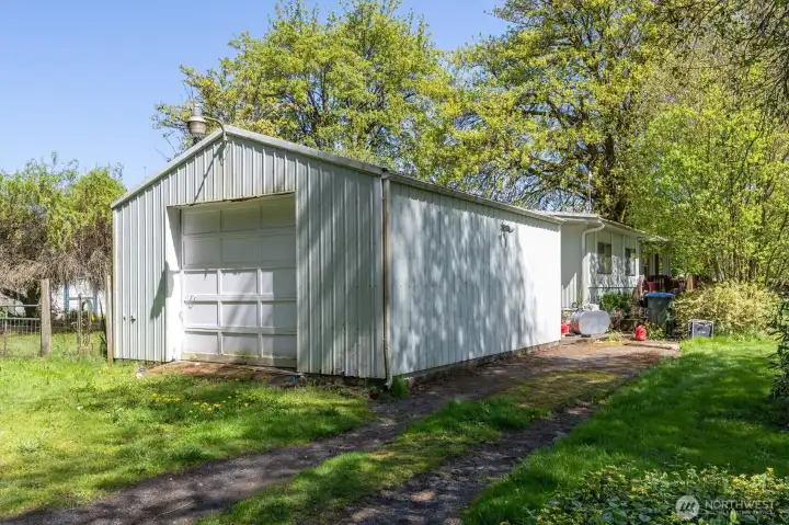 Garage from driveway
