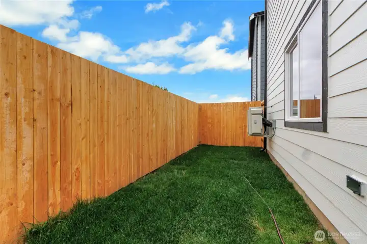 Back Yard Fully Fenced.
