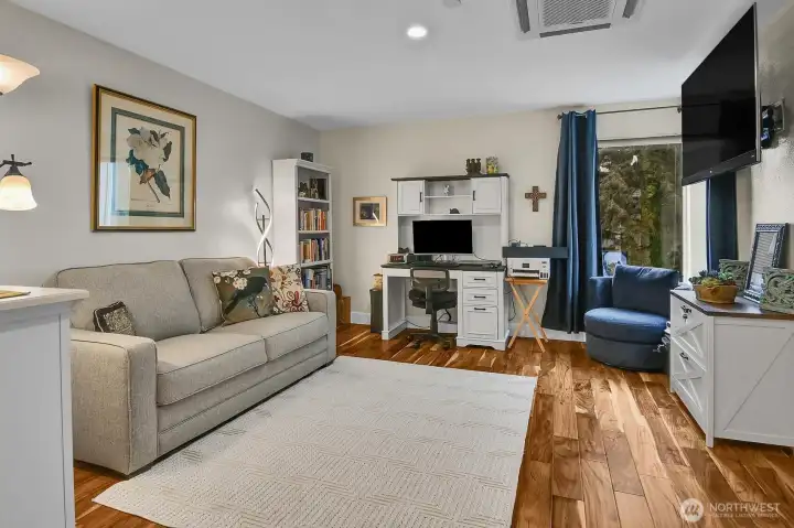 Guest bedroom with large walk in closet