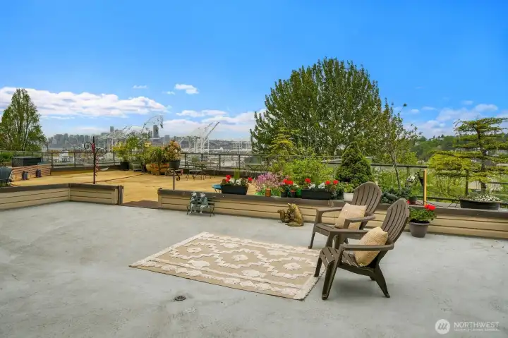 Both the grey and tan colored deck space seen here are private to this unit.