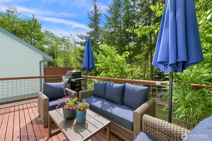 Sun-filled back porch