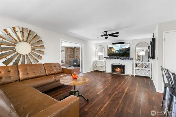 Enjoy one of two fireplaces on those cold winter nights Enjoy one of two fireplaces on those cold winter nights