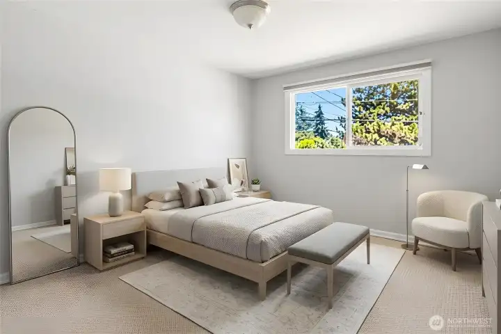 Guest bedroom #1 (virtually staged).