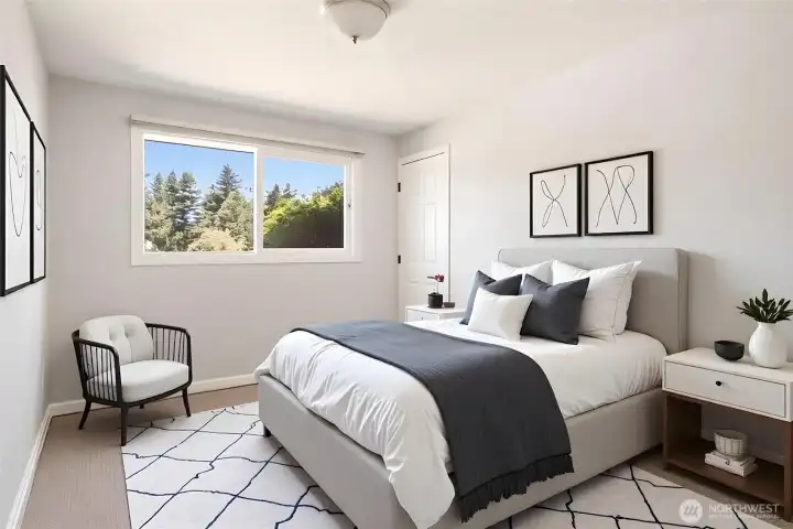 Guest bedroom #2 (virtually staged).