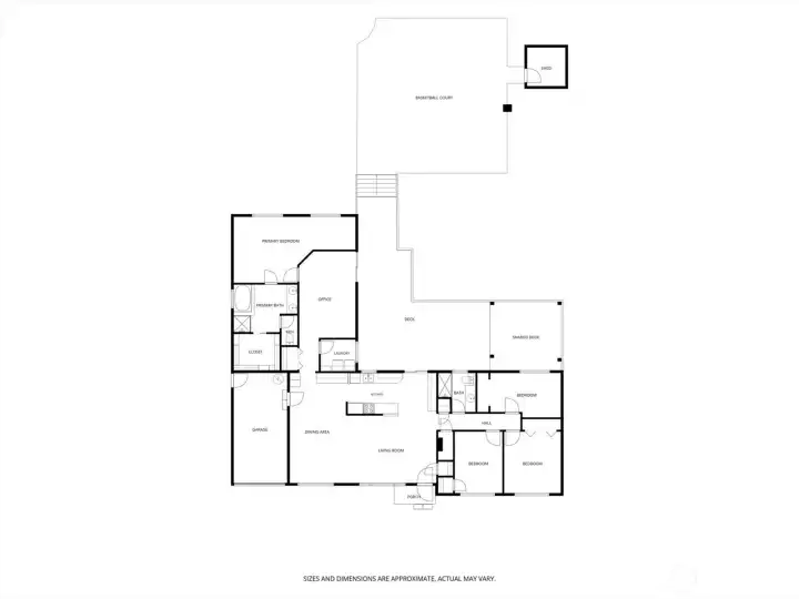 Floor plan of the entire home.
