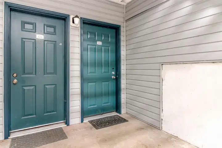Unit D102 Door on the right.