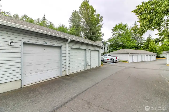 Convenient one-car garage.