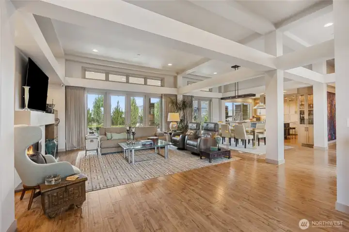 Dramatic modern architecture and soaring ceilings