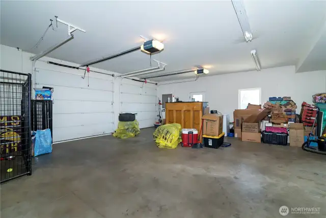 Extra large 2-car attached garage on lower level