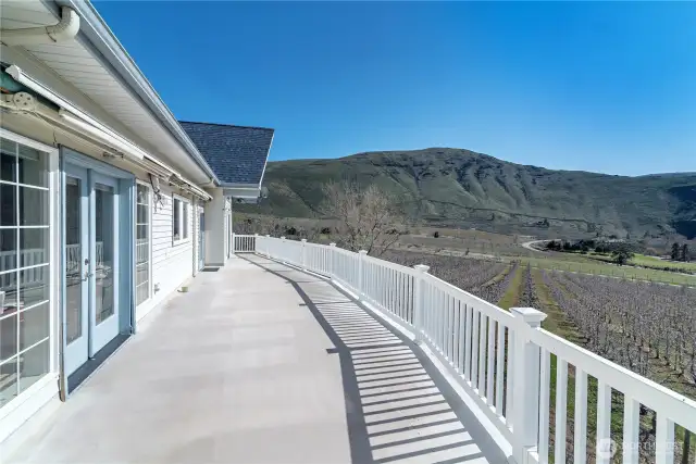 Upstairs deck with incredible views!