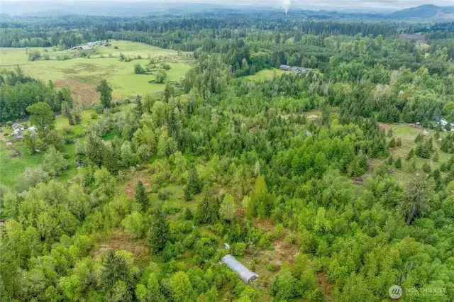 Arial View Rear of Property