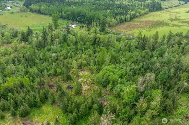Arial View Rear of Property