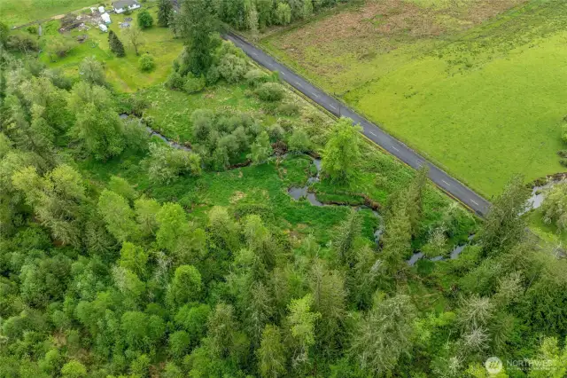 Arial View Above Property from Rear