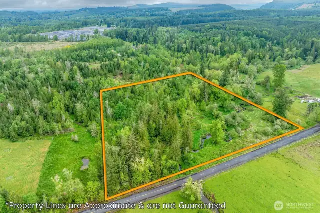 Arial View Area with Lines