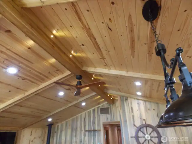 Custom in-laid lighting.