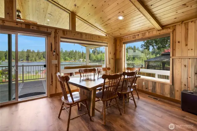 Dining room with view.
