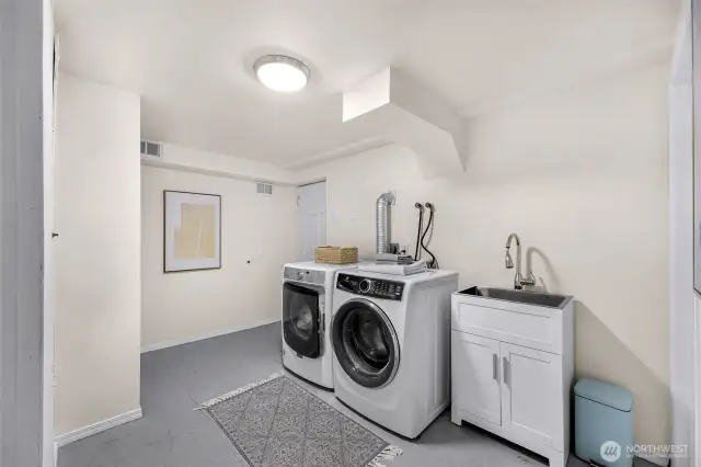 Laundry on lower level
