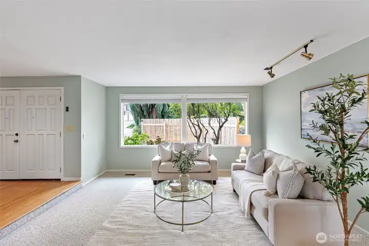 Formal living room and entry.