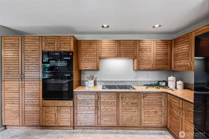 Abundant cabinet space.