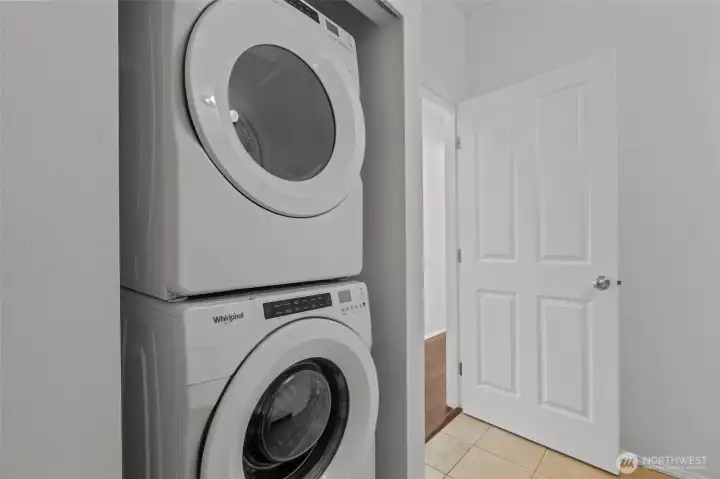 In-unit washer and dryer for everyday convenience