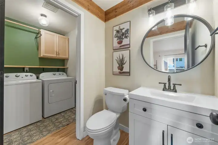 Half Bath and Laundry Room