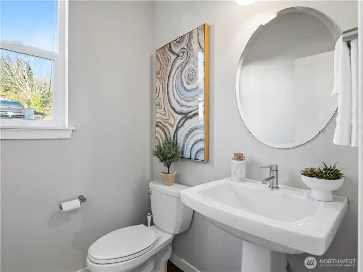 Main floor powder room