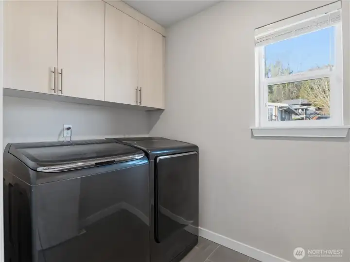 Laundry on upper level