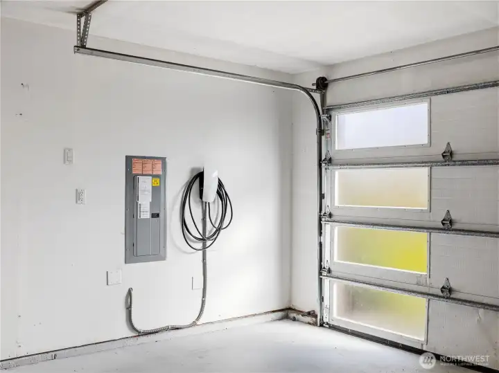 2 car garage with EV charger!