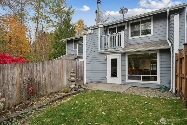 View of the private backyard