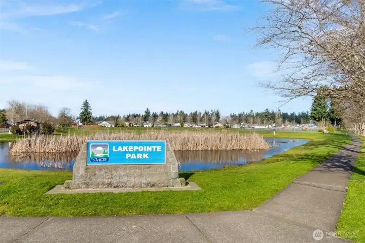 Directly across the street you'll find Lakepoint Park.