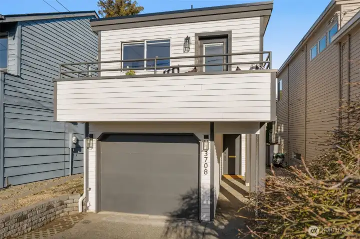 Deck one of three. This one points at downtown. Homes in fore ground slated for removal