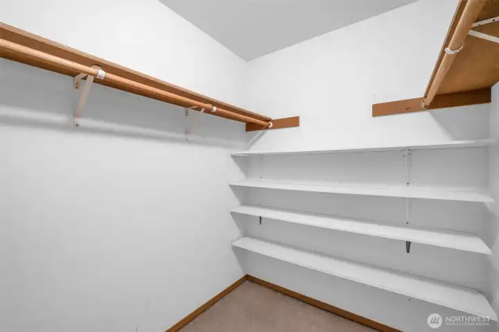 Primary walk in closet