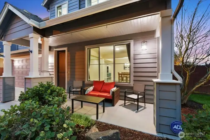 Exterior, covered front porch, entrance