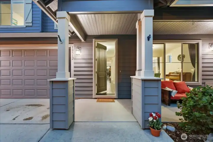 Exterior, covered front porch, entrance