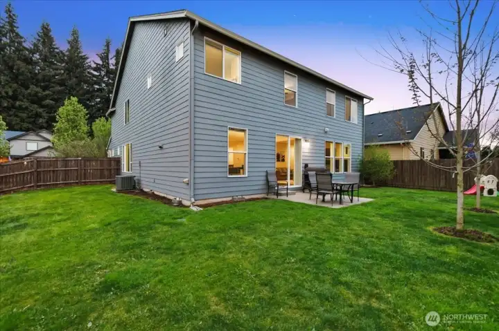 Backyard, patio, fully fenced