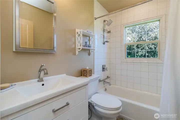 New Full tiled Bath on the Main Floor