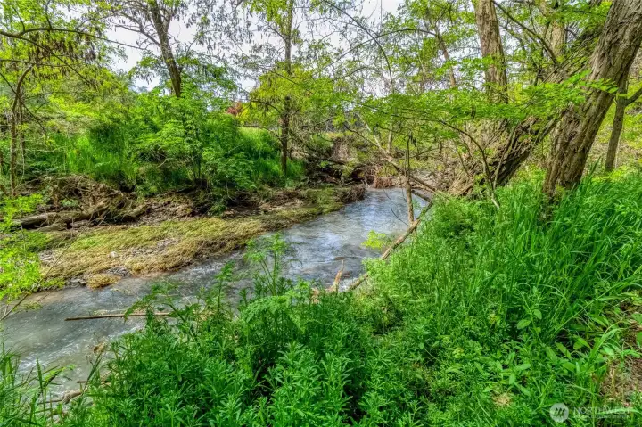 Yellowhawk Creek borders the West side
