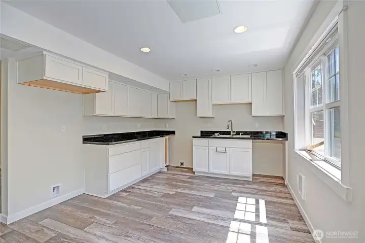 2nd kitchen in daylight basement.  Separate, level entrance, perfect for multi-generational living.
