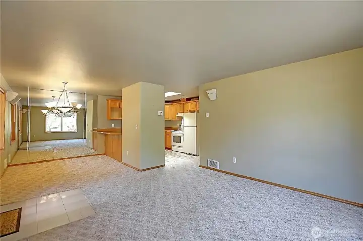 ADU Living & Dining room areas.