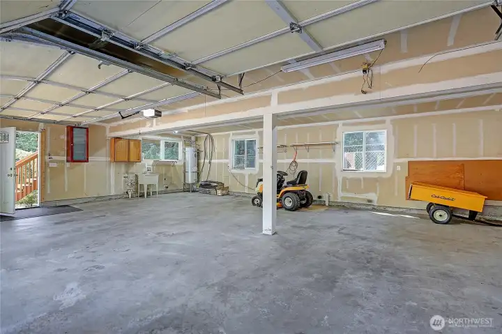 Extra deep garage below ADU.