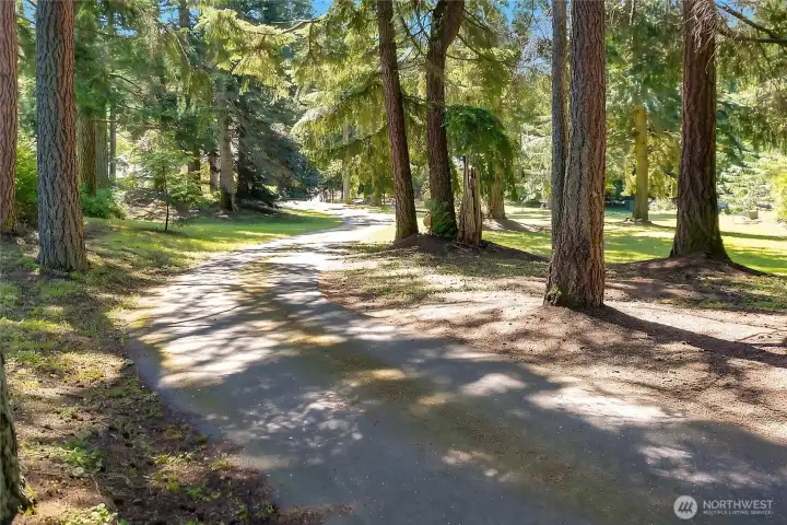 5 parked out acres, gated entrance.